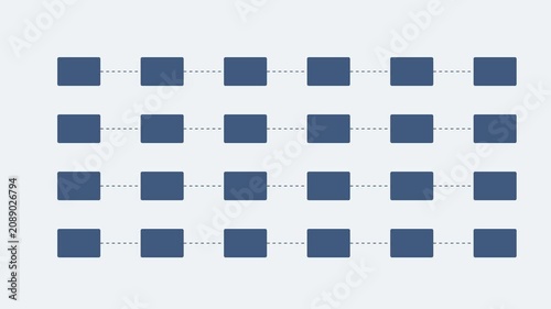 Minimalist network connection grid animation with moving nodes and data links 4k
