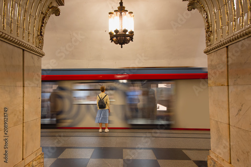 Mayakovskaya metro station in Moscow, Russia