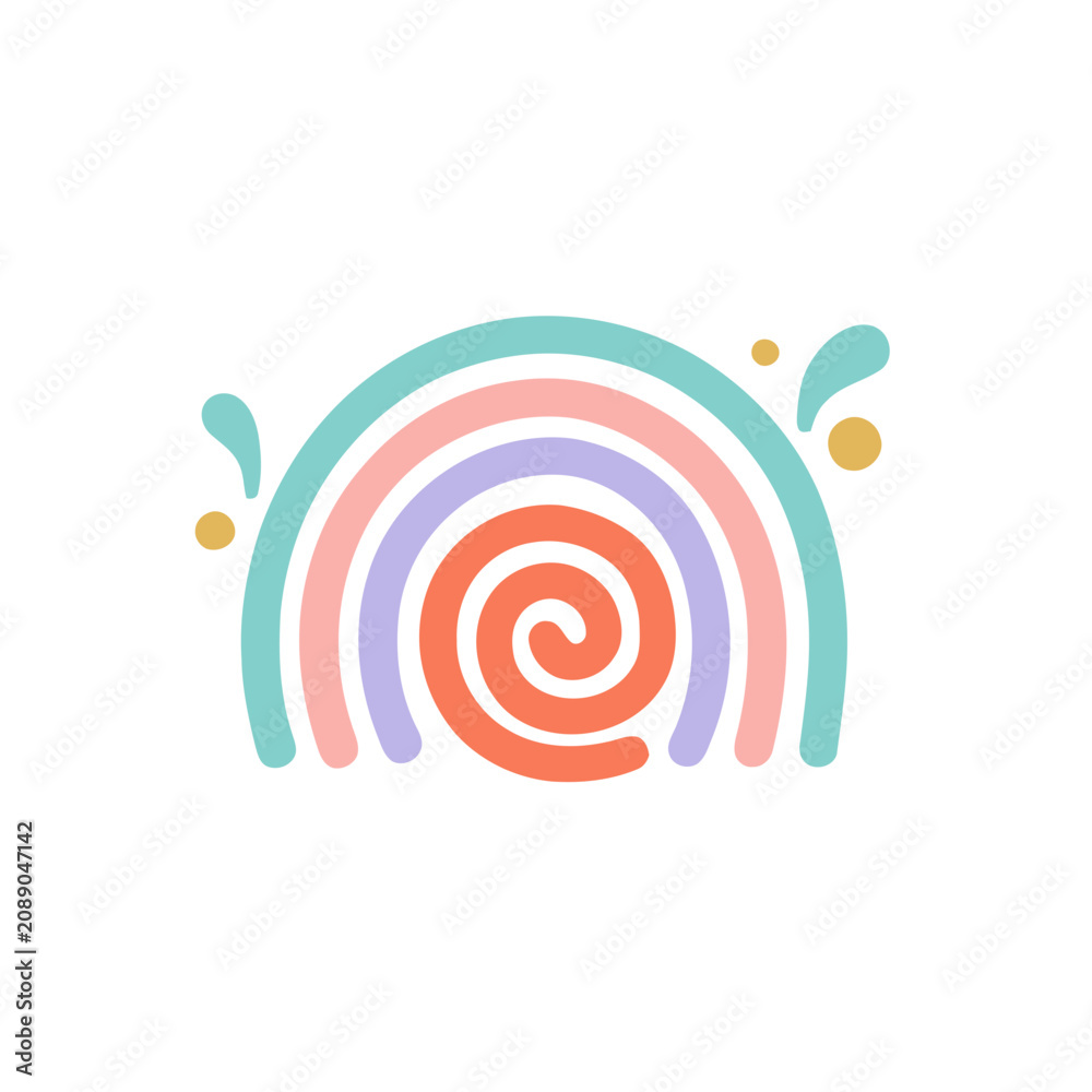 Naklejka premium Colorful Abstract Shape Flat SVG Clipart