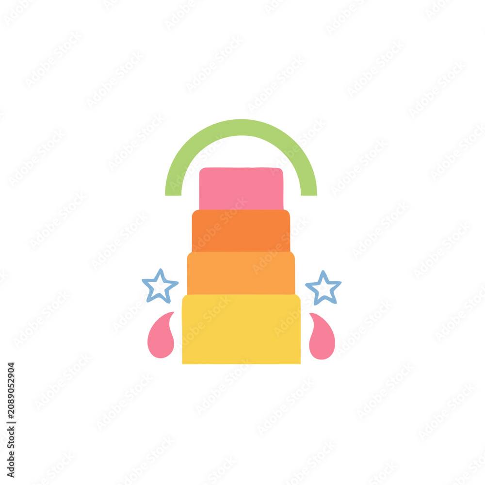 Naklejka premium Dessert Sweet Flat SVG Icon