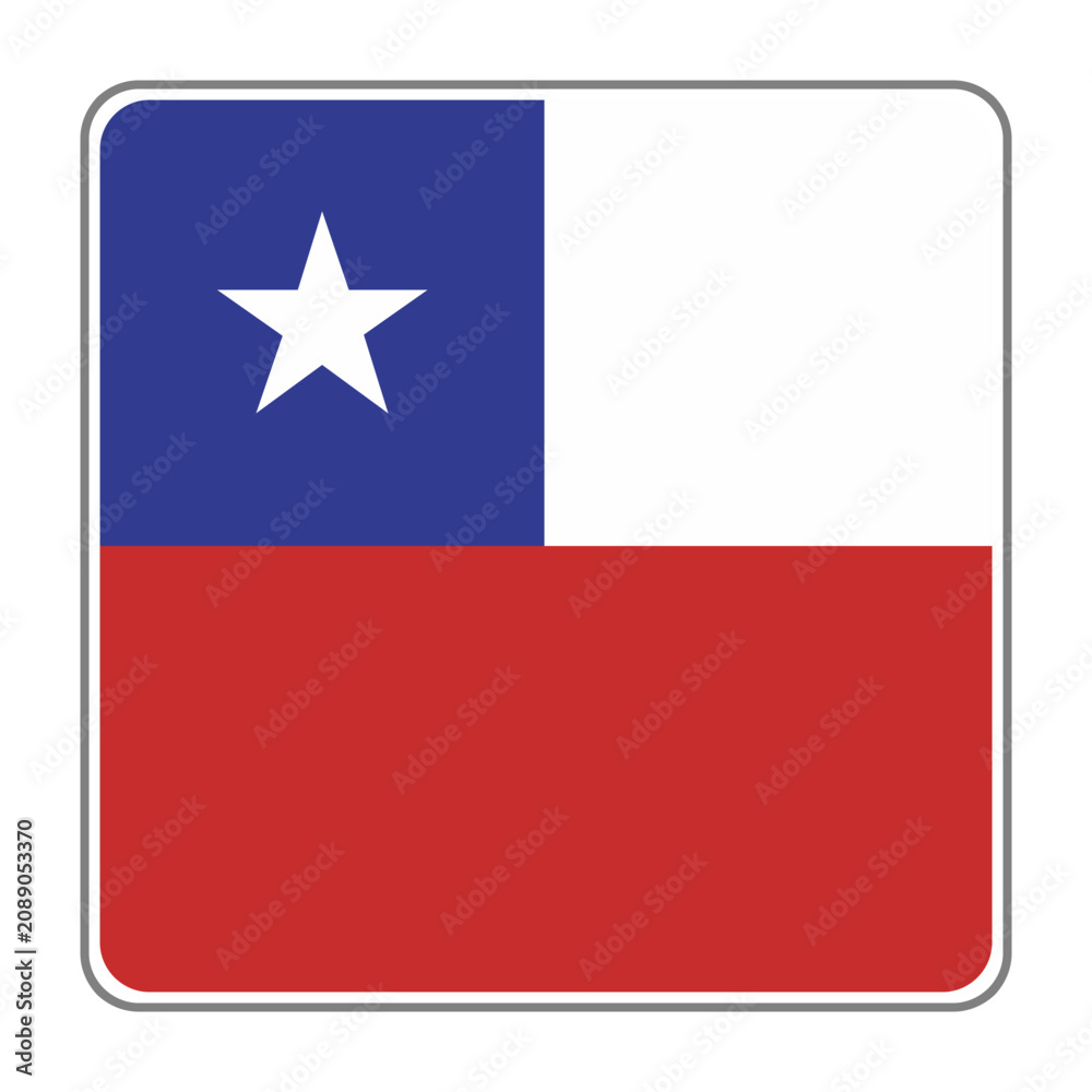 Naklejka premium Chile Country Flag Vector Design