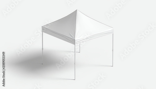 Blank white pop up canopy tent mockup, isolated