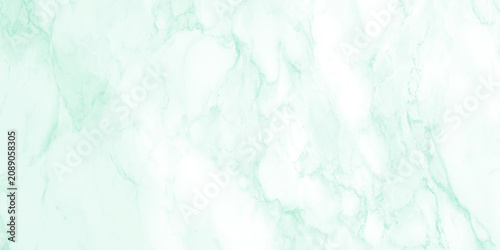 Canvas Print Mint green marble texture background with white veins for design and decoration