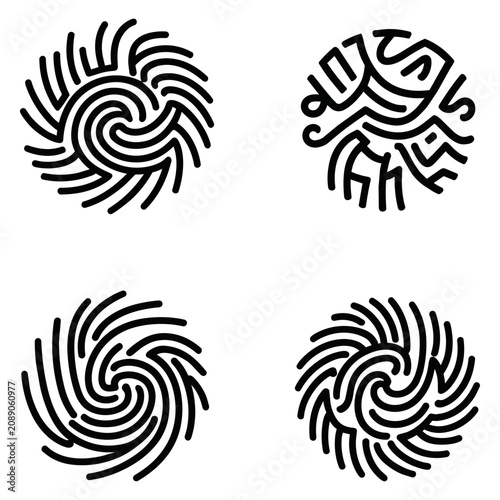 black and white vector illustration of a circle