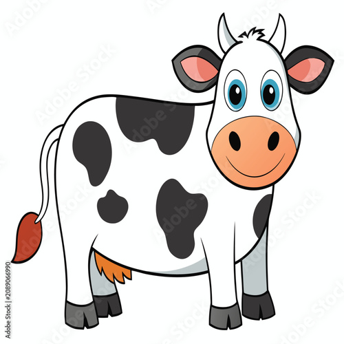 cow cartoon isolated on white