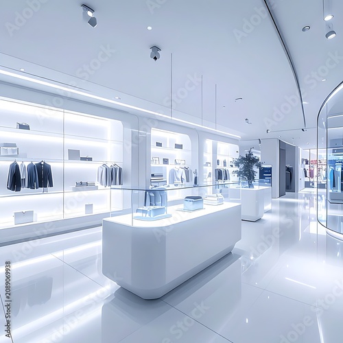 Modern luxury retail store interior design.