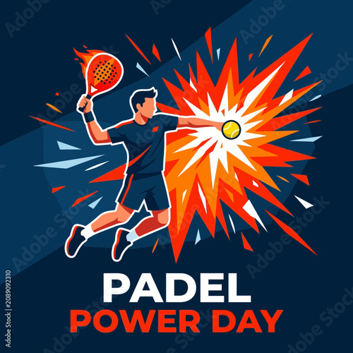 Dynamic Padel Player In Action During A High Energy Tournament