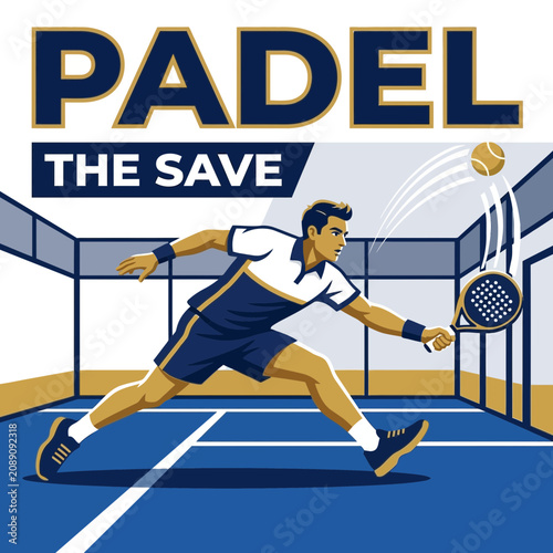 Dynamic Padel Player in Action Capturing a Winning Shot On Court