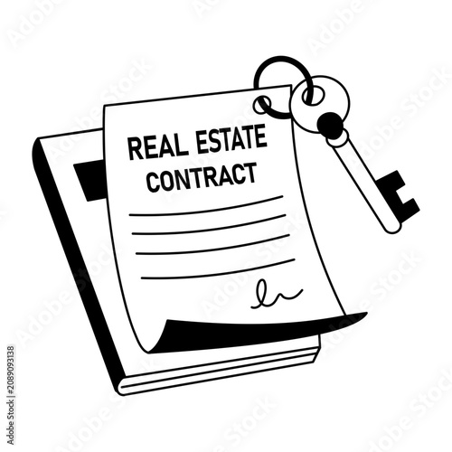 Foto A hand drawn illustration of a property contract