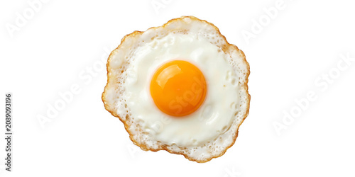Tableau sur toile A perfectly cooked sunny side up fried egg with a vibrant golden yolk and crispy