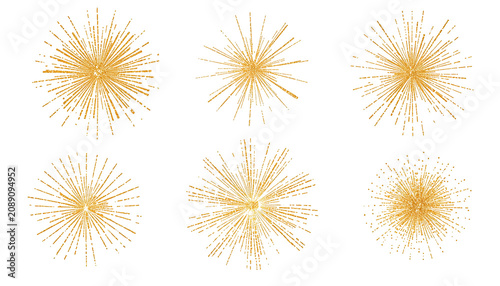 gold glitter fireworks