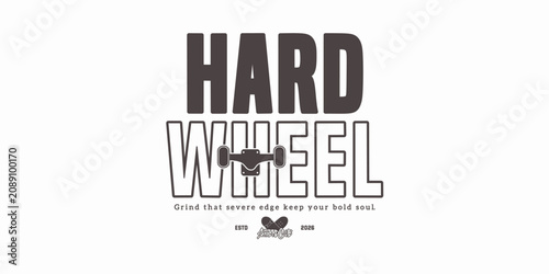 Skater quote and slogan vintage varsity streetwear typography print for graphic tee, t-shirts, hat, and poster design 2026 - vector