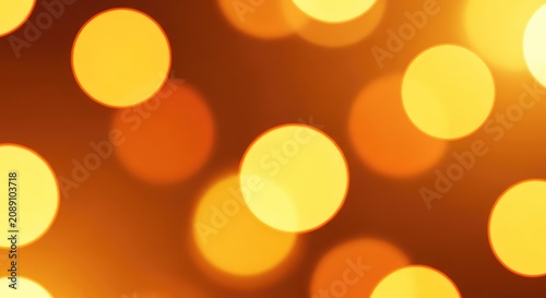 Vibrant orange and yellow glowing circles float across a soft, out-of-focus backdrop, creating a warm and energetic abstract visual scene, abstract, sunshine, graphic