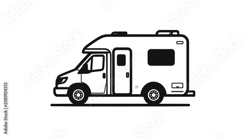 Obraz na płótnie Motorhome vehicle recreational transport.