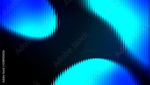 Abstract Blue Glowing Light Waves Background
