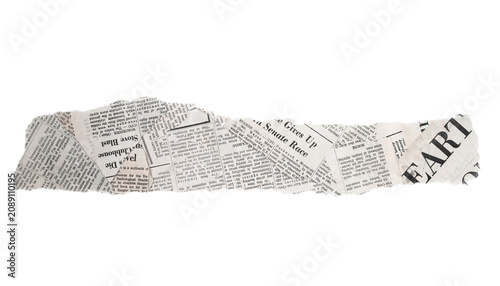 Torn Newspaper Clipping