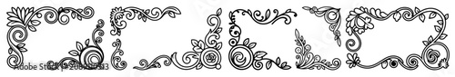 Floral  ornate corner designs