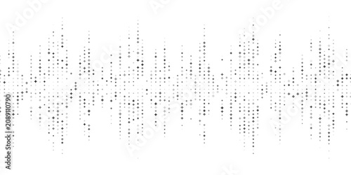 Cross and plus abstract background. Seamless medical border for hospital and pharmacy design with geometric shapes ornament. Vector monochrome backdrop with symbols gradation