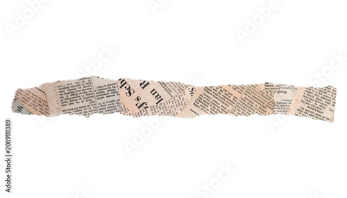 Torn Newspaper Clipping