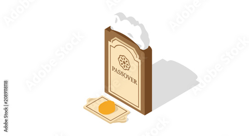 Cuadro en lienzo Passover matzah and religious book for jewish holiday