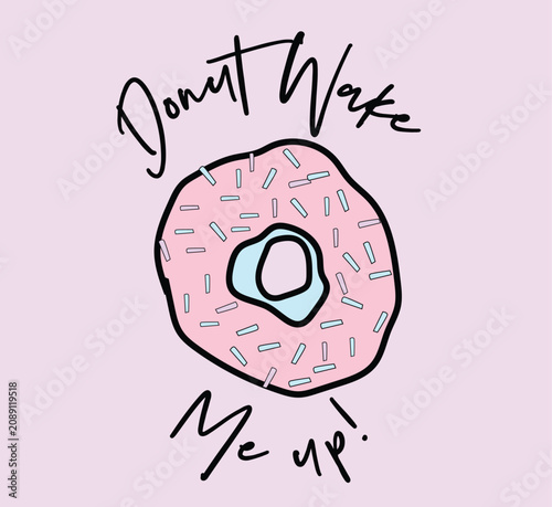Foto Doughnut breakfast cute bakery pink cafe Nightwear sleep sleepwear pj pjamas cut