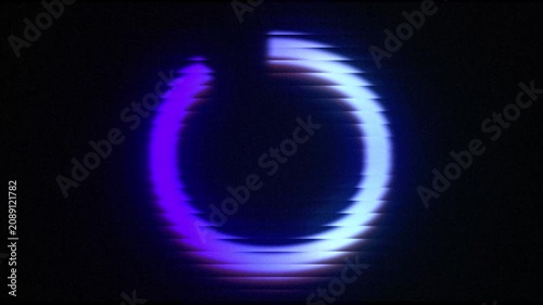 Pulsating Neon Purple And Blue Light Ring