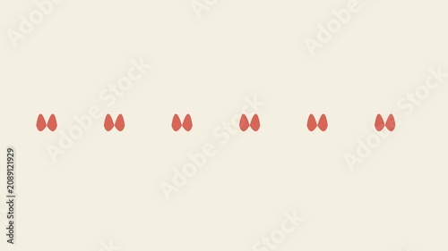 Minimalist red wave line animation on cream 4k background, for motion and, ui