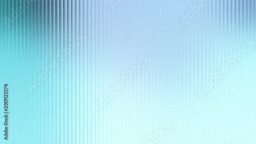 Quadro su tela Cyan and blue gradient tones filtered through textured fluted glass with a subtle noisy layer for presentations