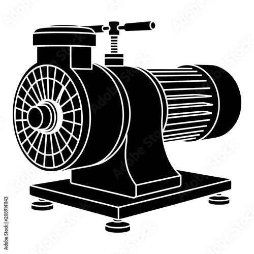 Professional electric industrial motor pump for heavy duty water transfer.