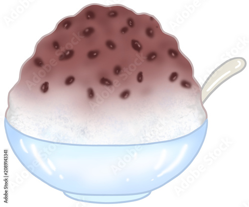 食品のイラスト - かき氷・氷小豆・氷金時