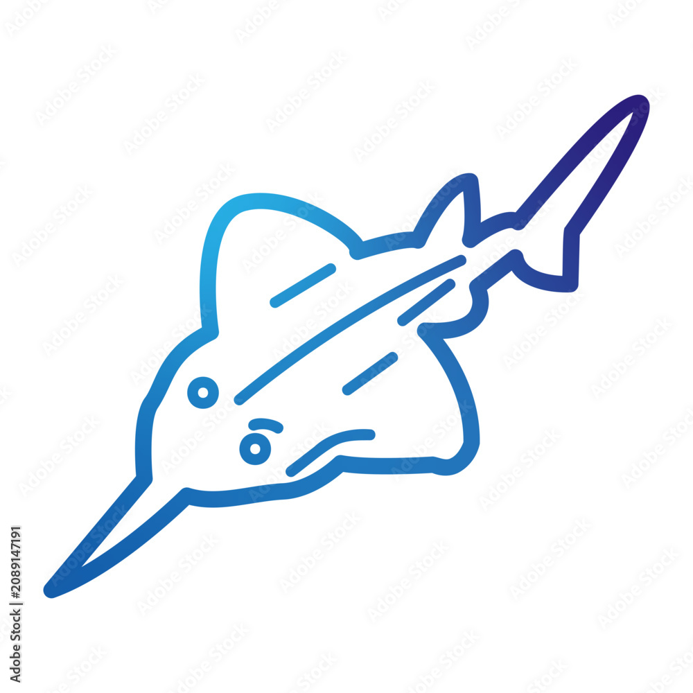Fototapeta premium guitarfish icon