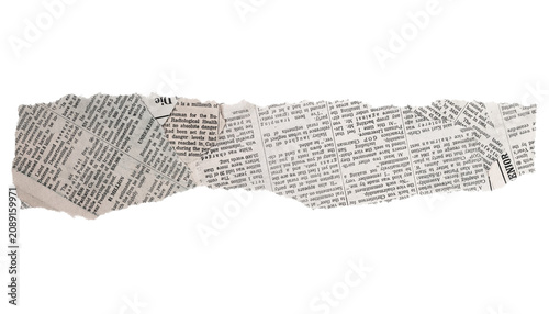Torn Newspaper Clipping