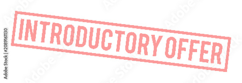 Introductory Offer Text Stamp on Transparent Background