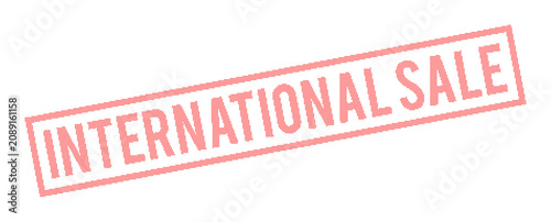 International Sale Stamp on Transparent Background