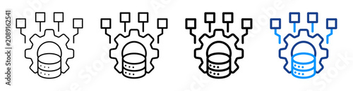 Photos Data Fabric Outline Icon Set