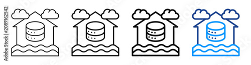 Foto Data Lakehouse Outline Icon Set