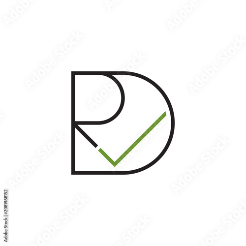 letter RD monogram unique logo vector