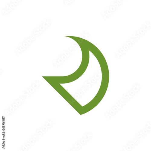 letter RD monogram unique logo vector