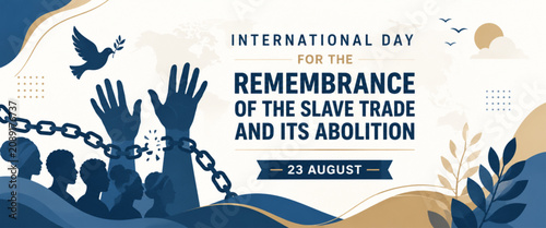 Bild auf Leinwand International Day for the Remembrance of the Slave Trade and Its Abolition Flat