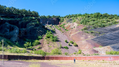 Obraz na płótnie Croscat volcano quarry in La Garrotxa, Catalonia, Spain