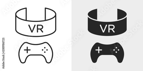 Bild auf Leinwand VR Gaming Icon represents virtual reality games and immersive entertainment