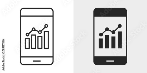Εκτύπωση καμβά App Analytics Icon represents mobile app performance, user insights, and analytics reporting