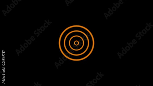 radio wave and voice recording podcast mic microphone button icon animation. Audio microphone icon animation. 4k 