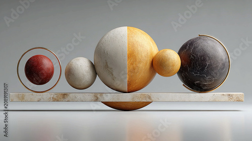 Challenge - Forms resist harmony abstract tension conceptual obstacle visual struggle dynamic energy expressive conflict minimalistic metaphor for growth and effort