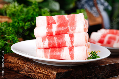 Premium Marbled Beef Rolls Sliced for Hot Pot Shabu Shabu Fondue Cooking
