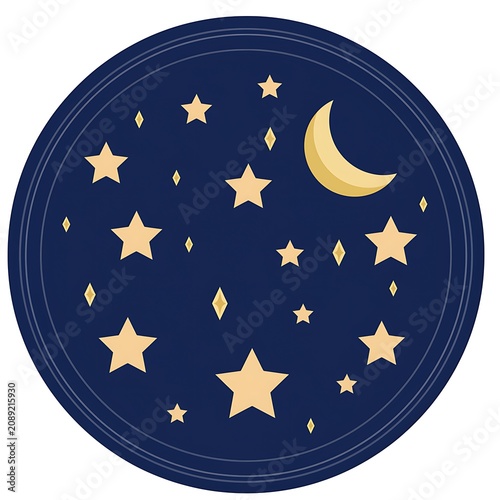 European Union flag with golden stars and crescent moon.