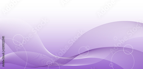 Purple abstract wave line background circles