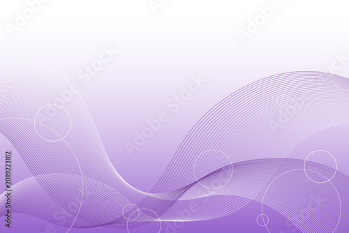 Purple abstract wave line background circles
