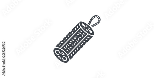 Tableau sur toile Dynamite Stick Outline Vector Illustration