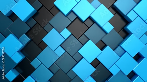 Background of Cubes. Abstract motion, loop, two color, 3d rendering, 4k resolution
